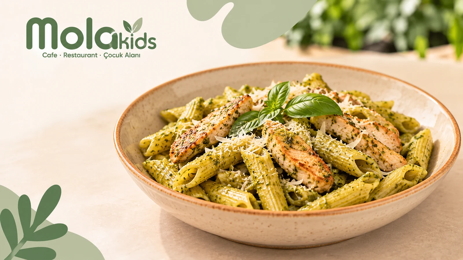 Pesto Soslu Tavuk Penne